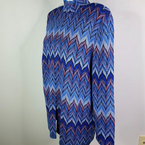 Vintage SAN REMO  Laure Knits Sweater Cardigan Front Zip Women Large Heavy Knit - Picture 2 of 11